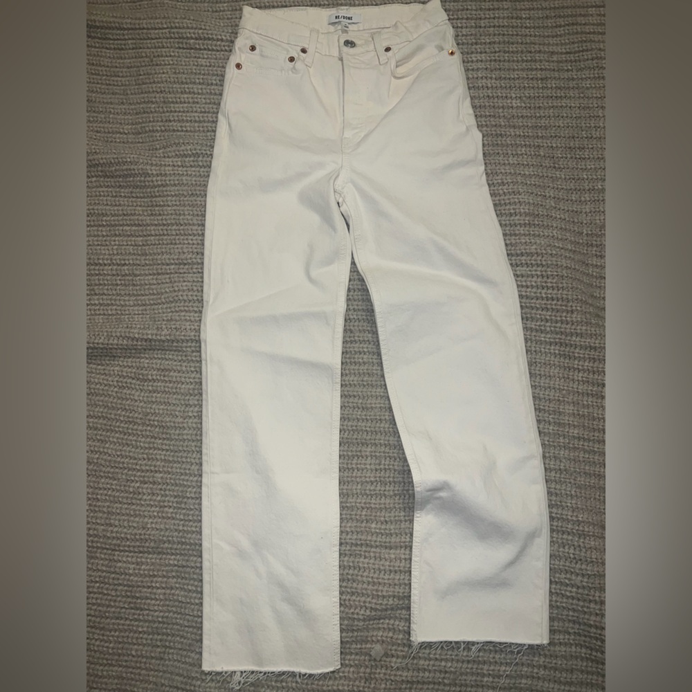 Re/Done White Denim Interior Label Detail - Picture 4 of 9